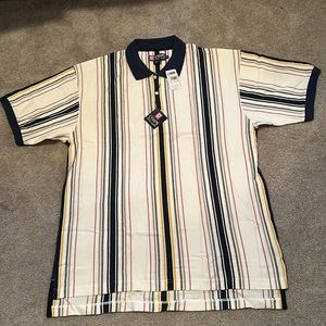 NWT - Vintage Men’s Chaps Striped Polo -XXL